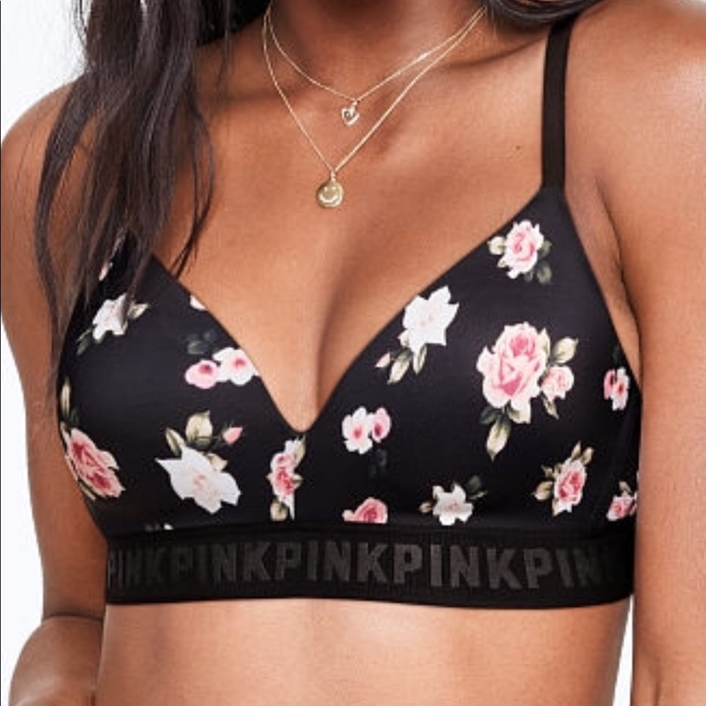 PINK WIRELESS LIGHTLY LINED BRA